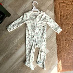 Koala bear with leaves - footie zip up onesie